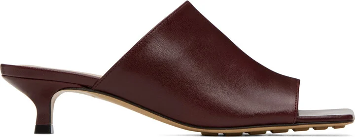 Bottega Veneta Burgundy Stretch Mules