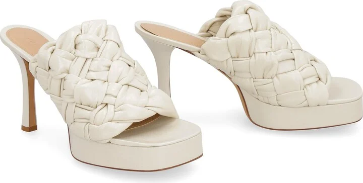 Bottega Veneta Bv Board Leather Mules - Image 3