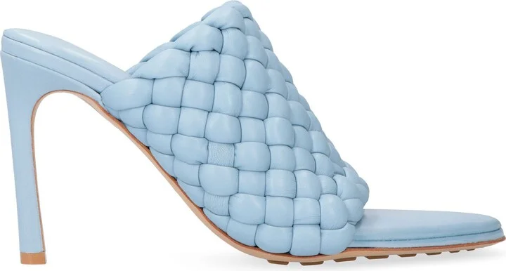 Bottega Veneta Bv Curve Leather Mules - Image 2
