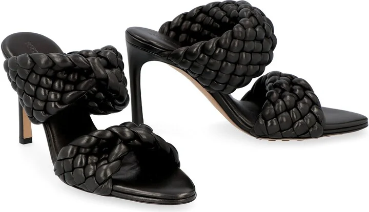 Bottega Veneta Bv Curve Leather Mules - Image 3