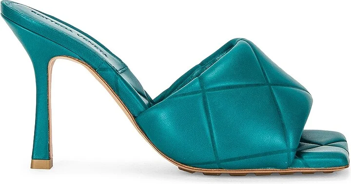 Bottega Veneta BV Rubber Lido Sandals in Green
