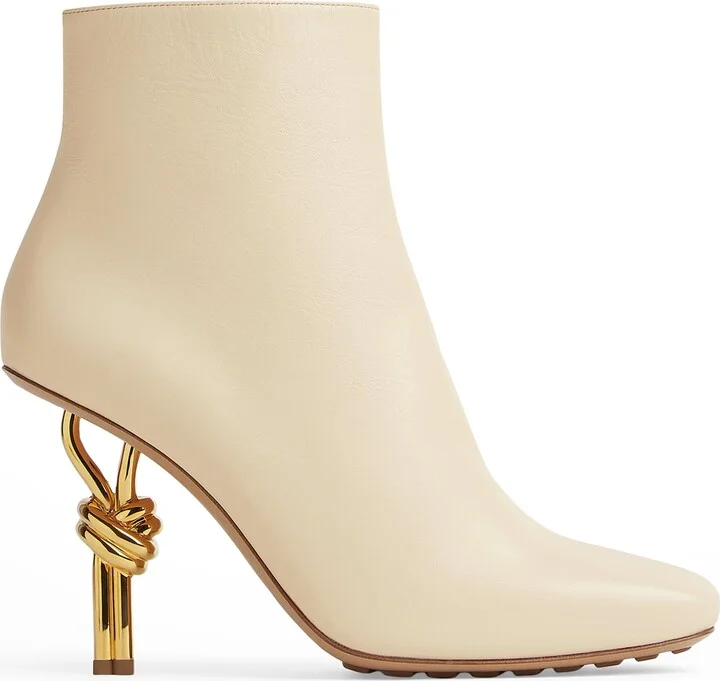 Bottega Veneta Calfskin Heeled Ankle Boots 90