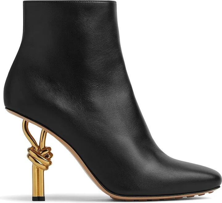 Bottega Veneta Calfskin Heeled Ankle Boots 90
