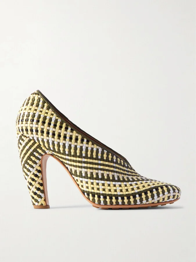 Bottega Veneta - Canalazzo Intrecciato Leather Pumps - White