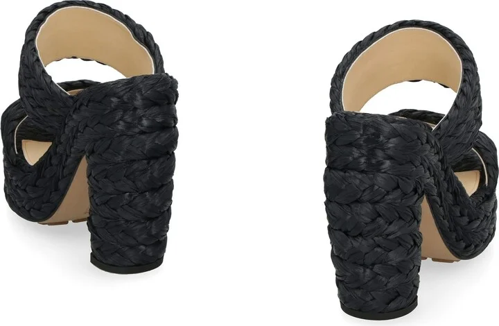Bottega Veneta Canalazzo Raffia Mules - Image 4