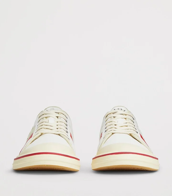 Bottega Veneta Canvas Leather-Trim Eliot Low-Top Sneakers - Image 3