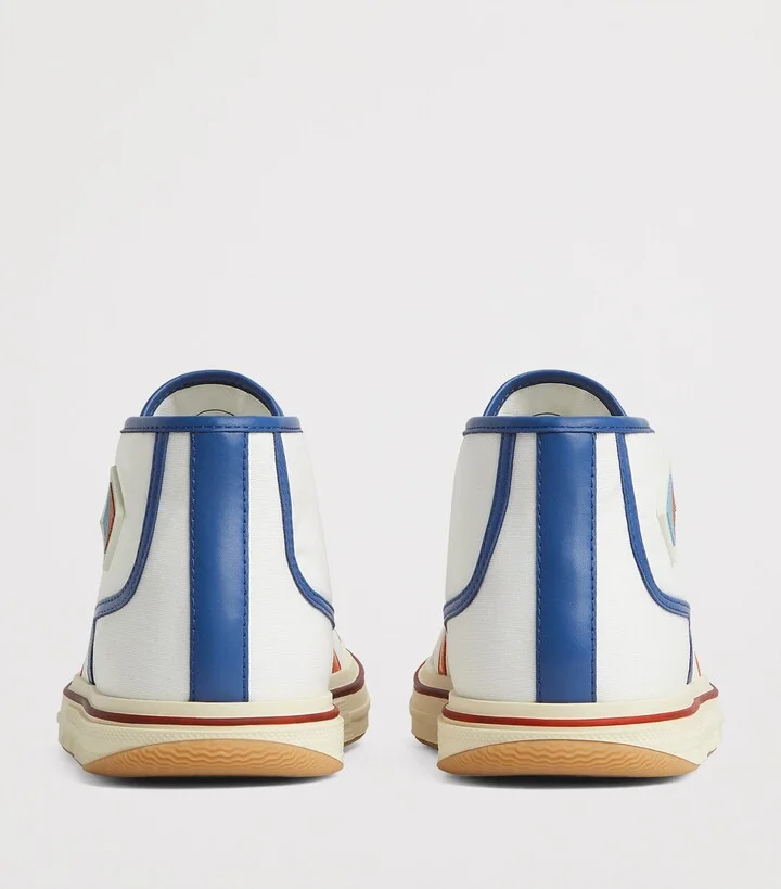 Bottega Veneta Canvas Leather-Trim Eliot Sneakers - Image 3