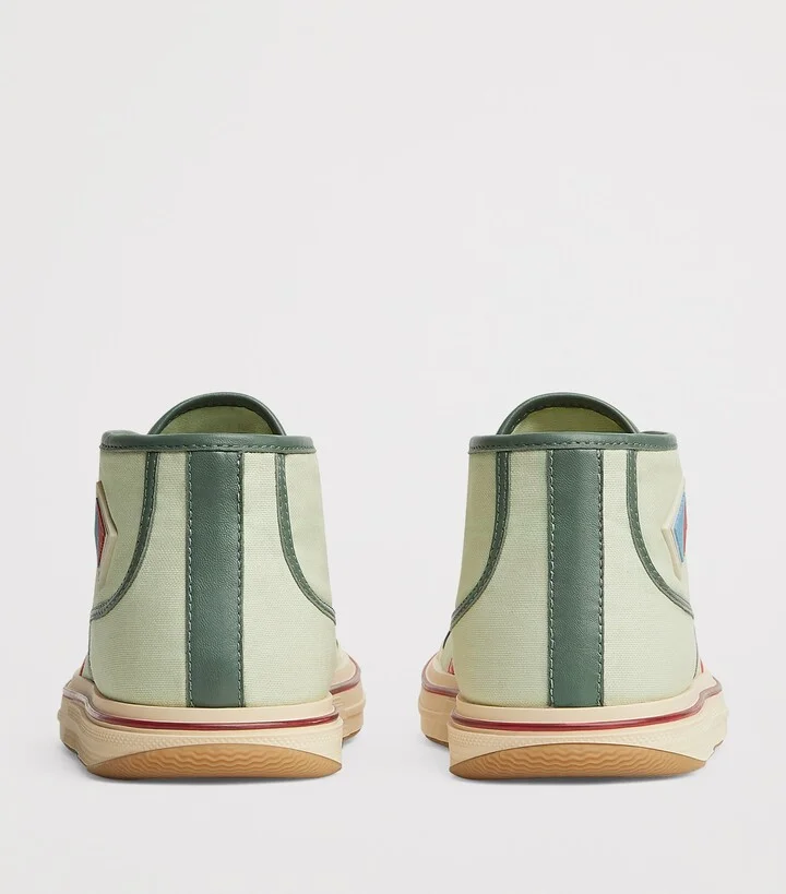 Bottega Veneta Canvas Leather-Trim Eliot Sneakers - Image 3
