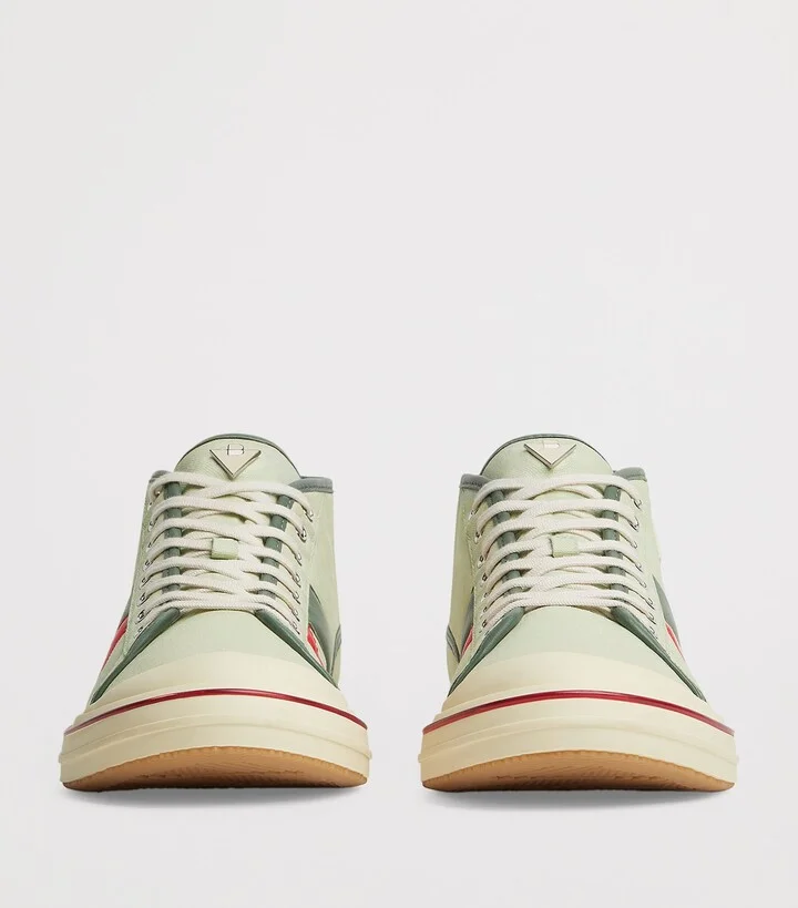 Bottega Veneta Canvas Leather-Trim Eliot Sneakers - Image 6