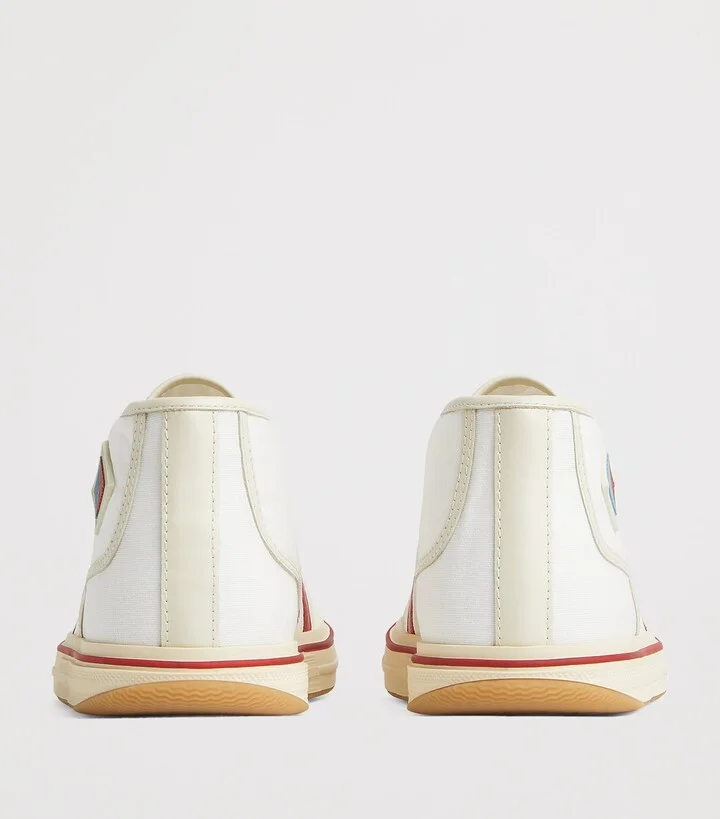 Bottega Veneta Canvas Leather-Trim Eliot Sneakers - Image 4