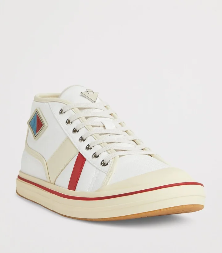 Bottega Veneta Canvas Leather-Trim Eliot Sneakers - Image 6