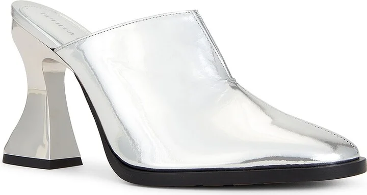 Bottega Veneta Cha Cha Mule Pump in Metallic Silver - Image 2