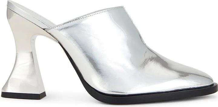 Bottega Veneta Cha Cha Mule Pump in Metallic Silver