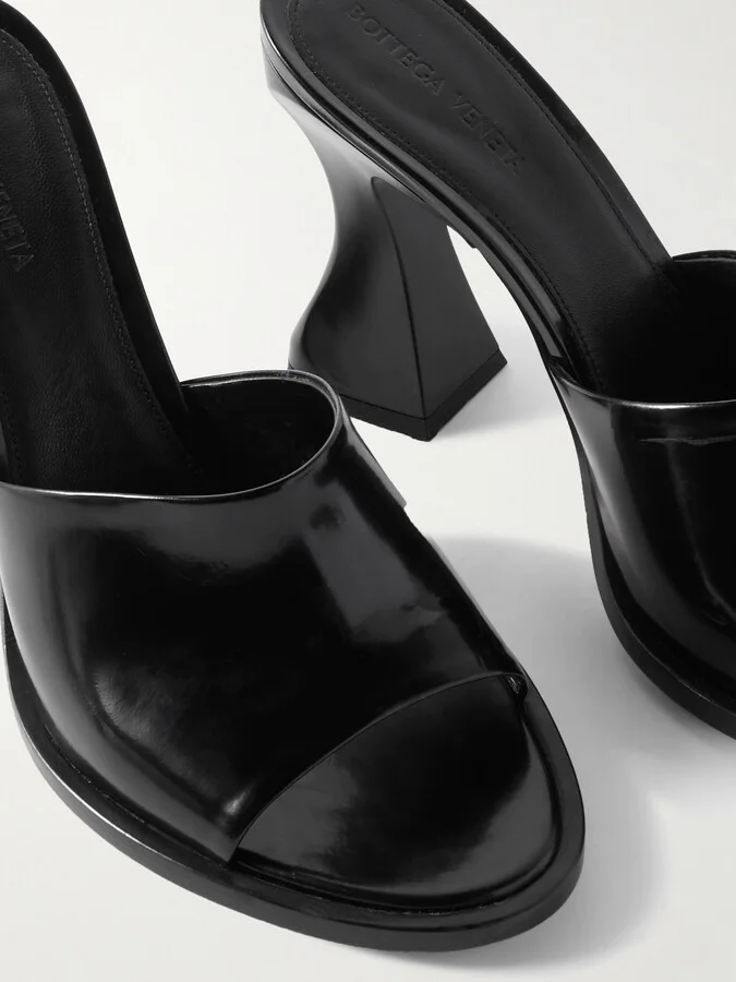 Bottega Veneta - Cha-cha Patent-leather Mules - Black - Image 4