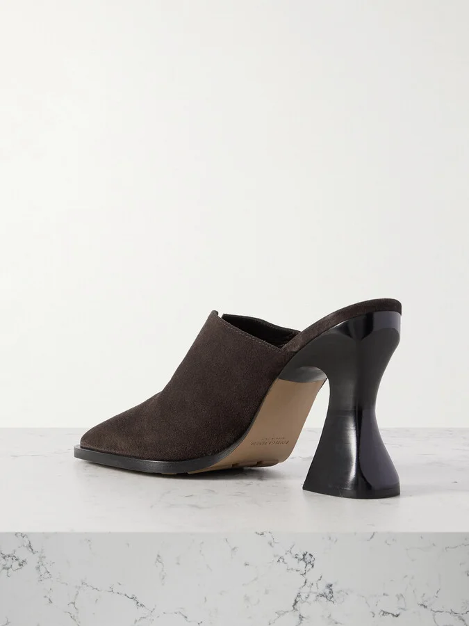 Bottega Veneta - Cha-cha Suede Mules - Brown - Image 3