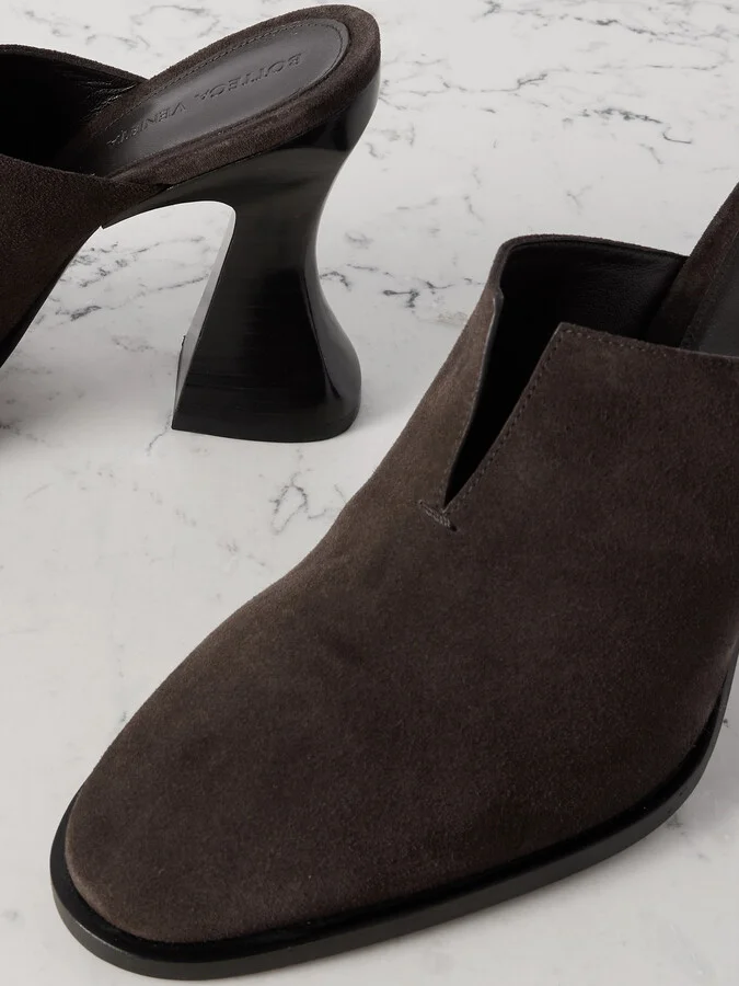 Bottega Veneta - Cha-cha Suede Mules - Brown - Image 4