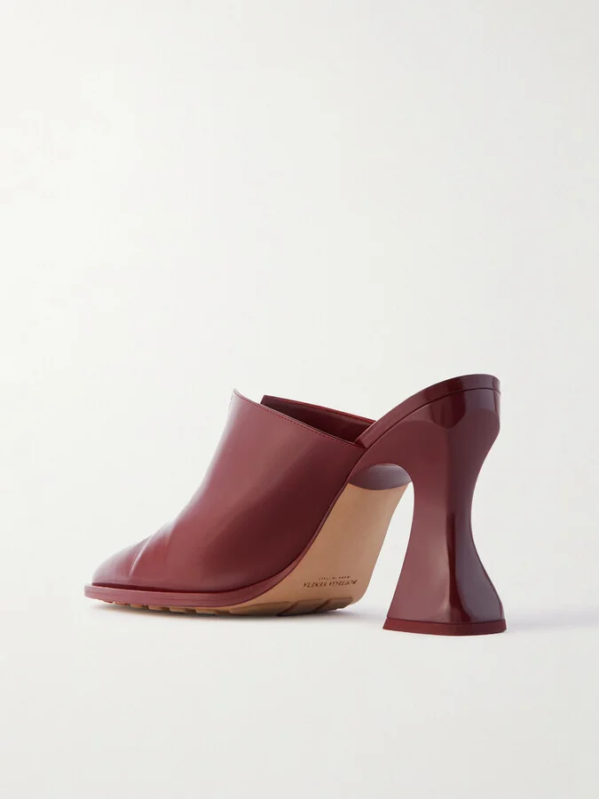 Bottega Veneta - Cha-cha Vinyl Mules - Burgundy - Image 3