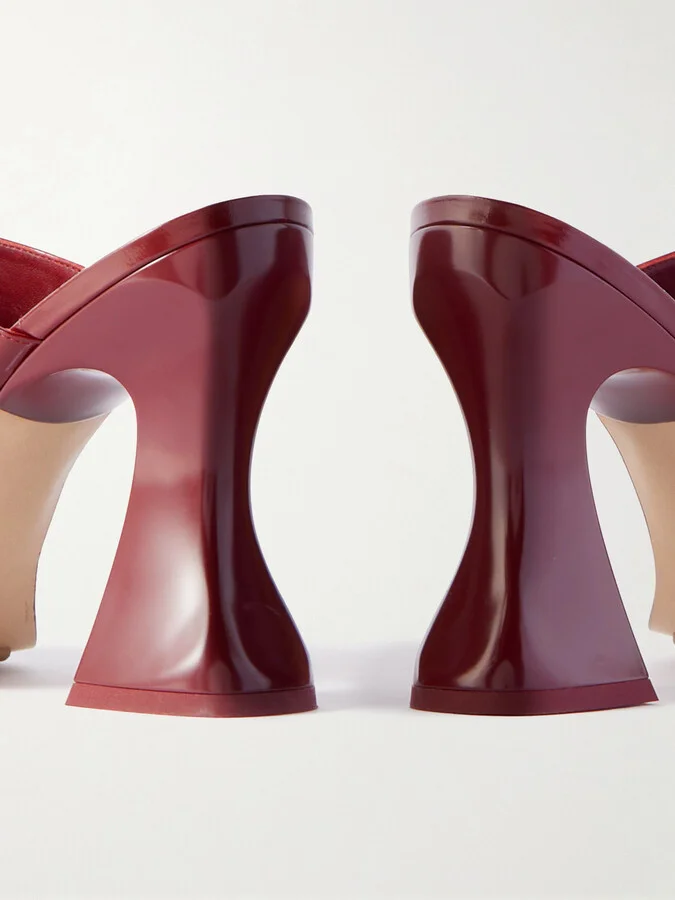 Bottega Veneta - Cha-cha Vinyl Mules - Burgundy - Image 4