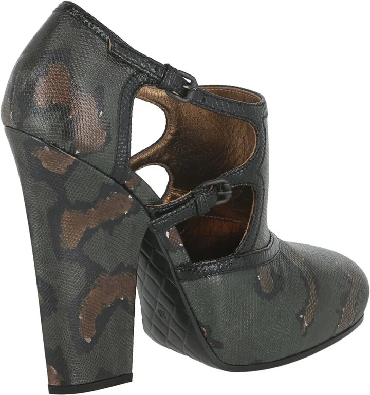 Bottega Veneta Chunky Heel Almond Toe Leather Pump - Image 2