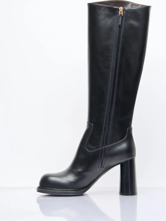 Bottega Veneta Cliff Heeled Boots - Woman Boots Black Eu - 39 - Image 4