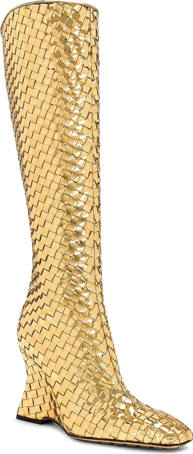 Bottega Veneta Comet Mirror Boot in Metallic Gold - Image 2