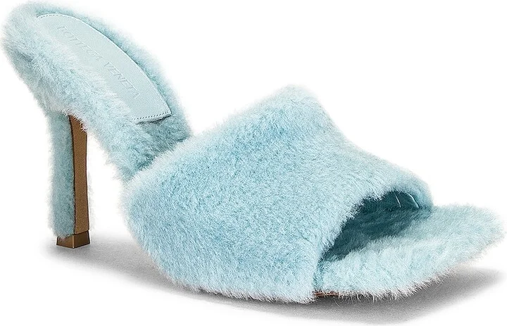 Bottega Veneta Cozy Stretch Mule Sandals in Baby Blue - Image 2