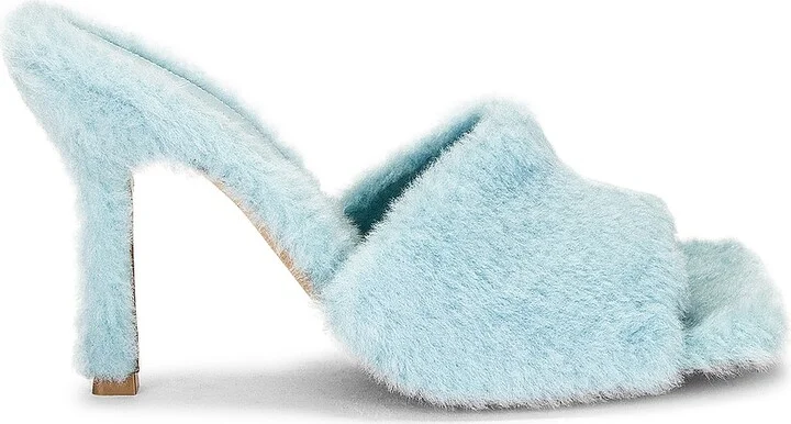 Bottega Veneta Cozy Stretch Mule Sandals in Baby Blue