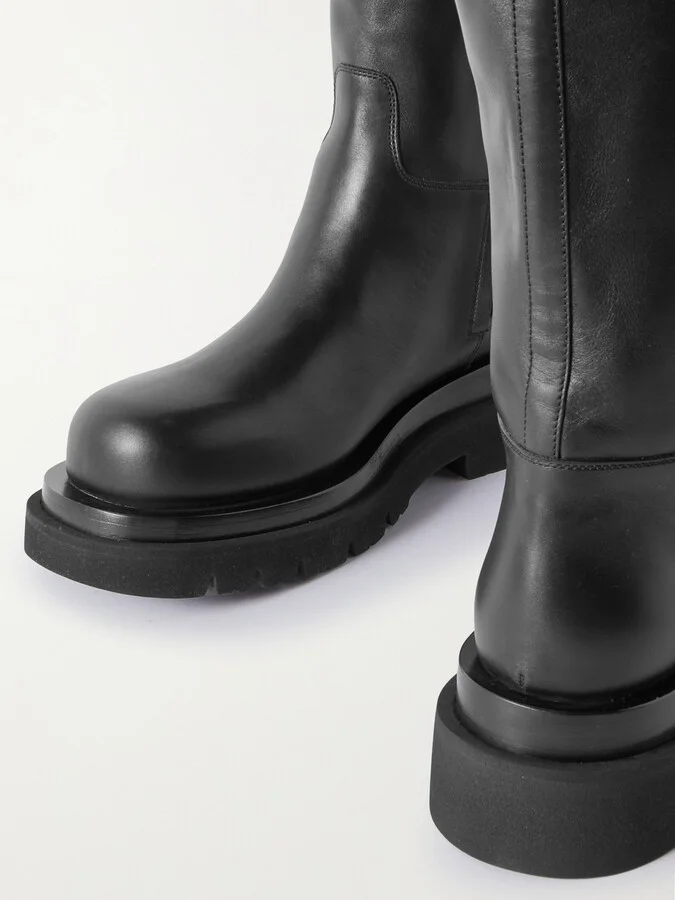 Bottega Veneta - Cuissard Leather Over-the-knee Boots - Black - Image 4