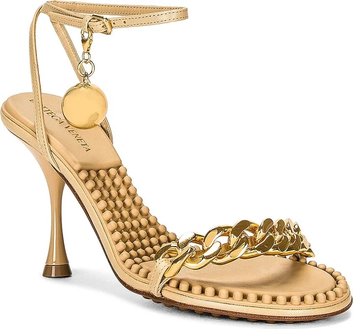Bottega Veneta Dot Ankle Strap Sandals in Beige - Image 2