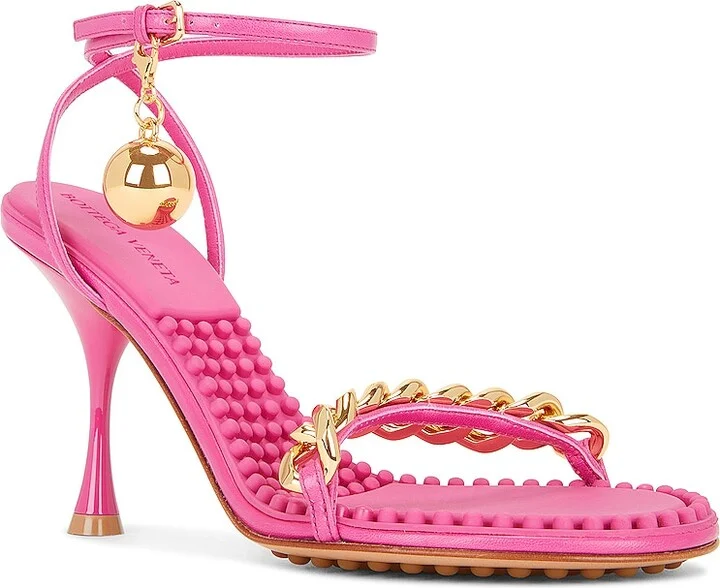 Bottega Veneta Dot Ankle Strap Sandals in Pink - Image 2