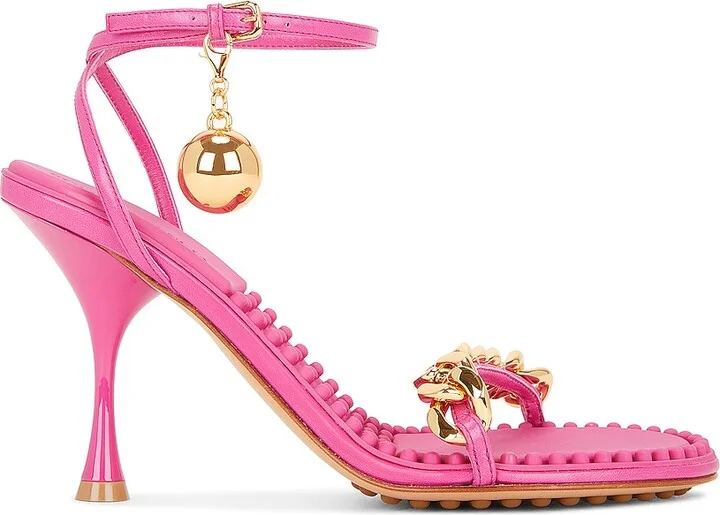 Bottega Veneta Dot Ankle Strap Sandals in Pink