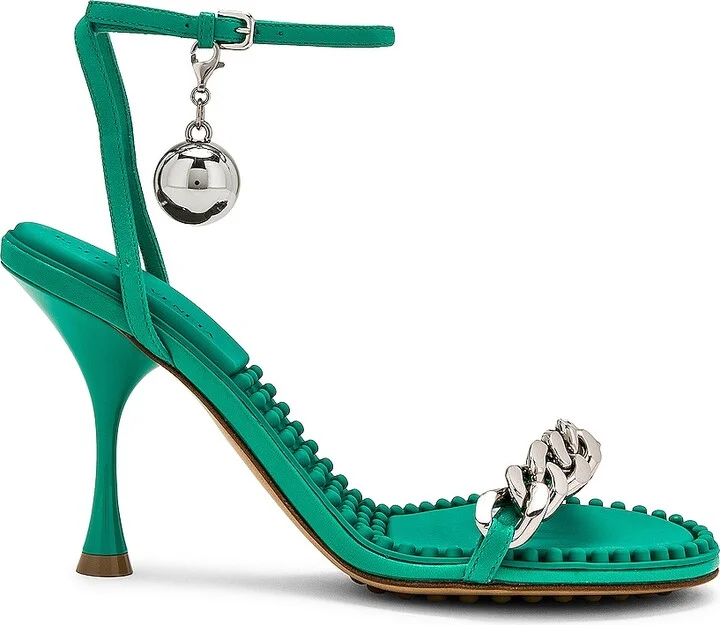 Bottega Veneta Dot Ankle Strap Sandals in Teal