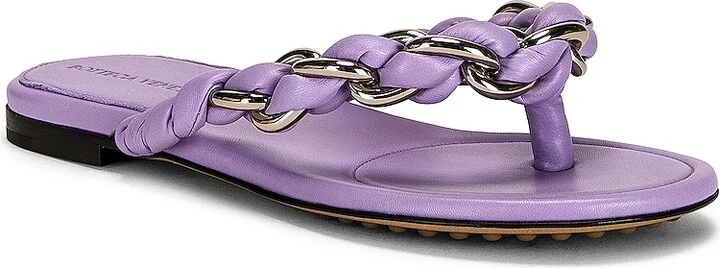 Bottega Veneta Dot Flat Sandals in Lavender - Image 2