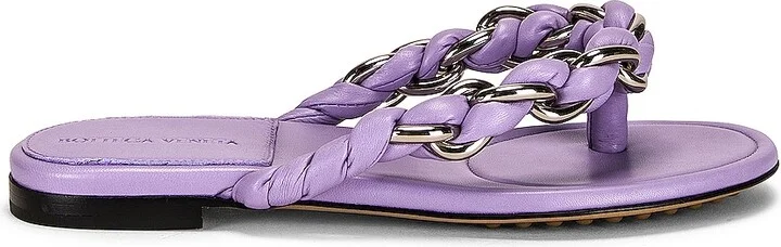 Bottega Veneta Dot Flat Sandals in Lavender