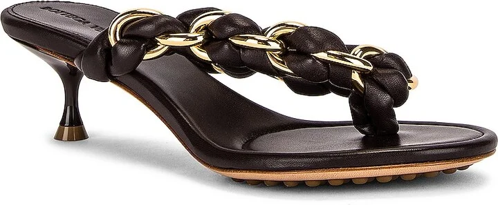 Bottega Veneta Dot Sandals in Chocolate - Image 2
