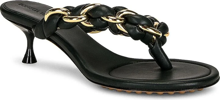 Bottega Veneta Dot Sandals in Dark Green - Image 2