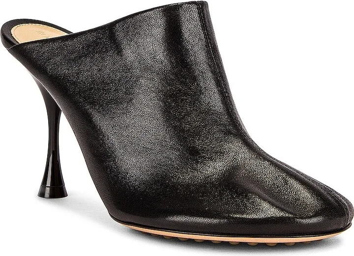 Bottega Veneta Dot Sock Mules in Black - Image 2