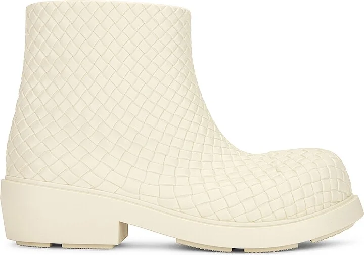 Bottega Veneta Fireman Ankle Boot in Ivory
