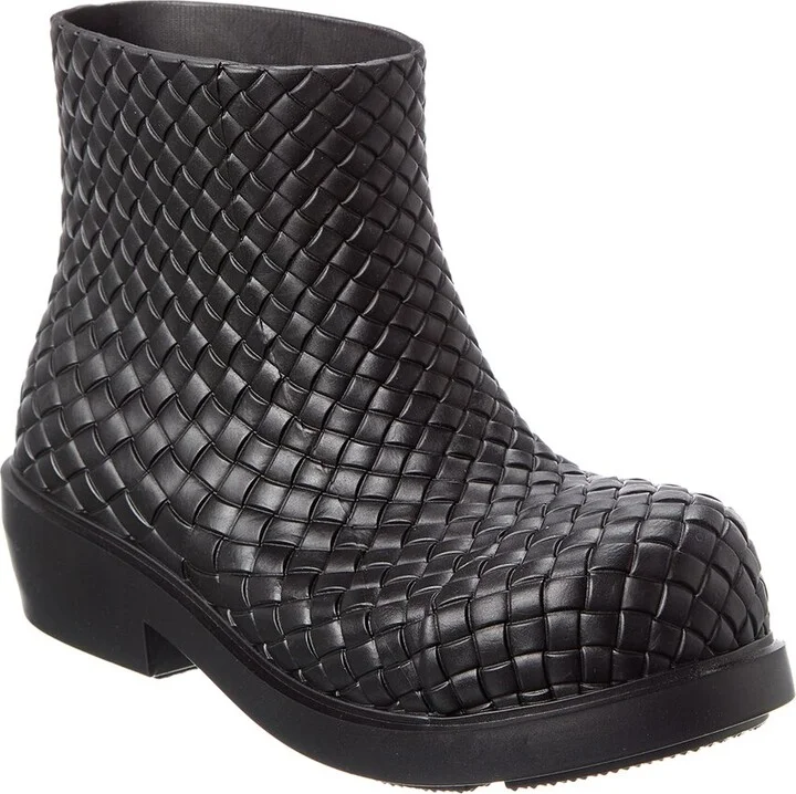Bottega Veneta Fireman Intreccio Rubber Boot