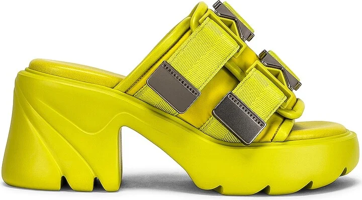 Bottega Veneta Flash Buckle Mule Sandals in Yellow