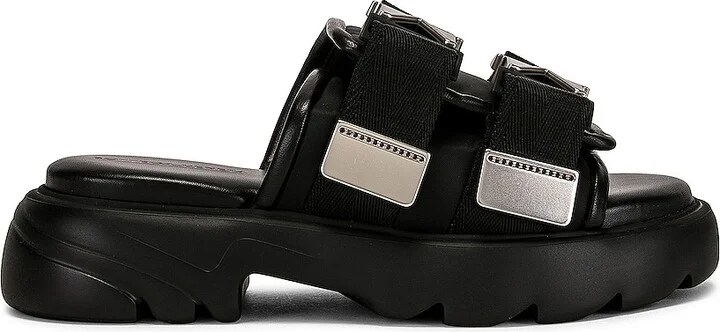 Bottega Veneta Flash Buckle Sandals in Black