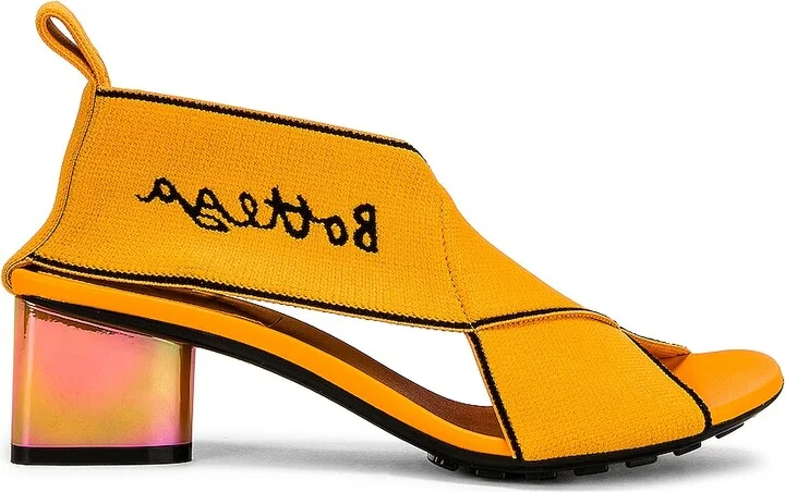Bottega Veneta Flex Elastic Sandals in Tangerine