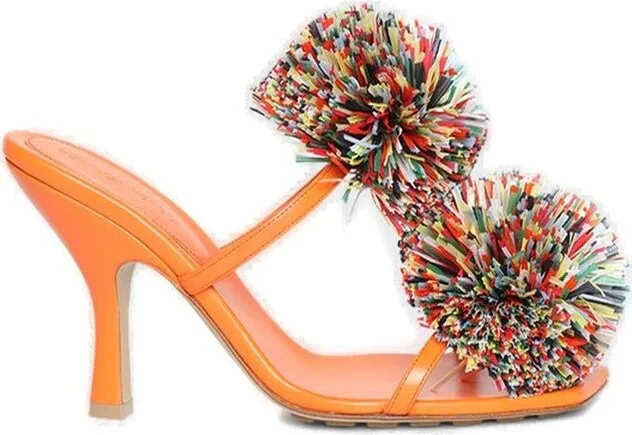 Bottega Veneta Floral Detailed Heeled Sandals