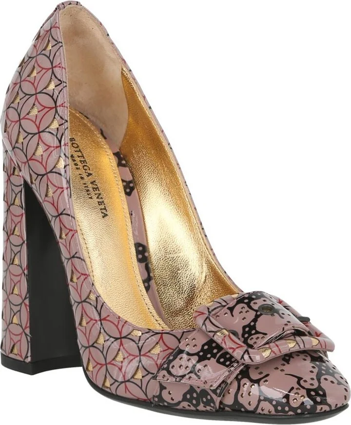 Bottega Veneta Geo Print Leather Pump