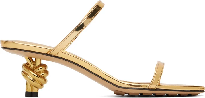 Bottega Veneta Gold Knot Mules