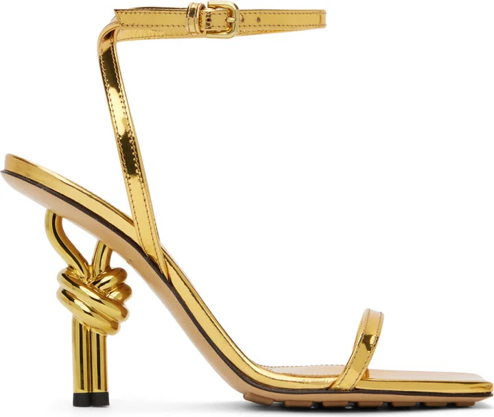 Bottega Veneta Gold Knot Sandals