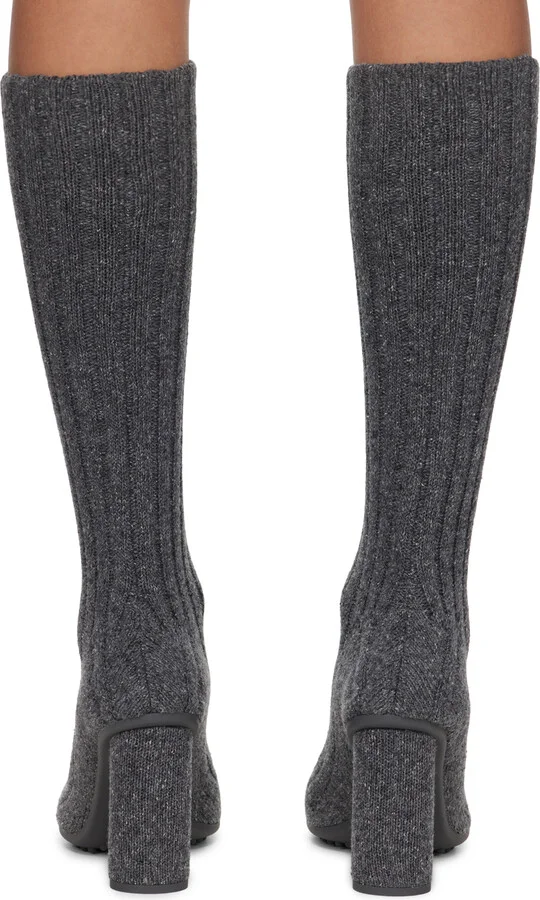 Bottega Veneta Gray Atomic Boots - Image 2