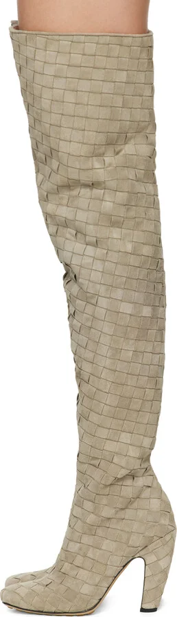 Bottega Veneta Gray Canalazzo Boots - Image 3