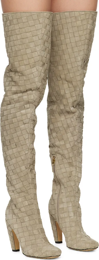 Bottega Veneta Gray Canalazzo Boots - Image 4