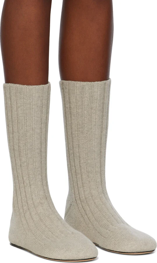 Bottega Veneta Gray Domenica Boots - Image 4